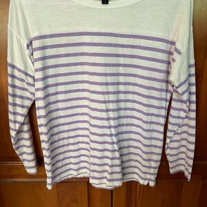 J Crew women’s lavender stripe top